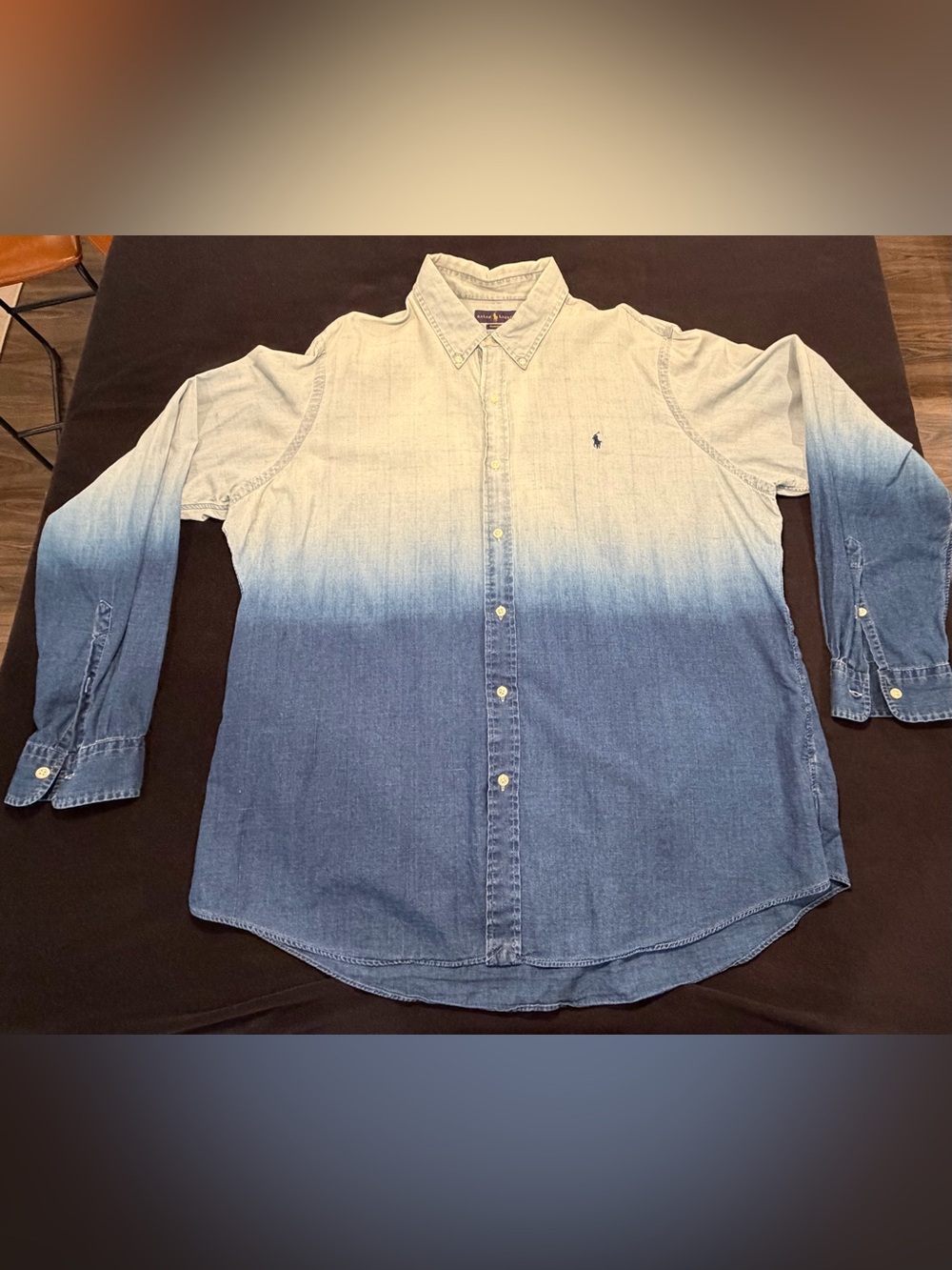 Polo Ralph Lauren Ombré Button Down Shirt Men’s XXL Blue Classic Fit